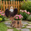 Pot à fleurs sur une souche d'arbre Majestic Eagle avec des ailes déployées - Pot de fleurs décoratif en polyrésine durable pour patio et pelouse - Cadeau de décoration unique