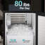 Machine à glaçons sous le comptoir commerciale - 120 lb / 24 heures avec seau de stockage de glace de 30 lb et porte réversible, machine à glace autoportante intégrée, nettoyage automatique / minuterie 24 heures, pour usage domestique et commercial