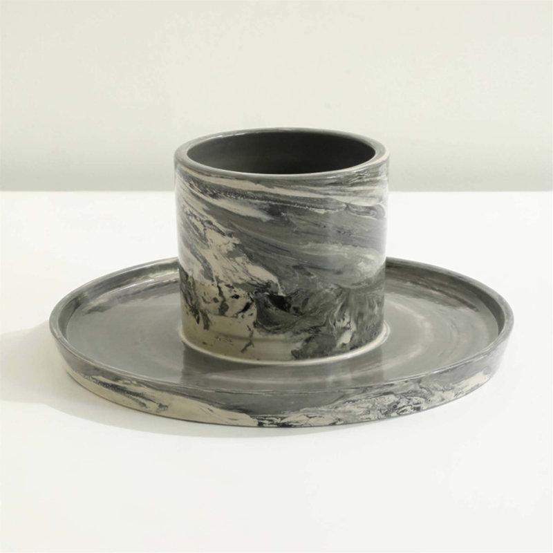 Porte-couverts en carbone fabriqué à la main avec repose-cuillère - Organisateur de cuisine élégant et pratique pour les maisons modernes