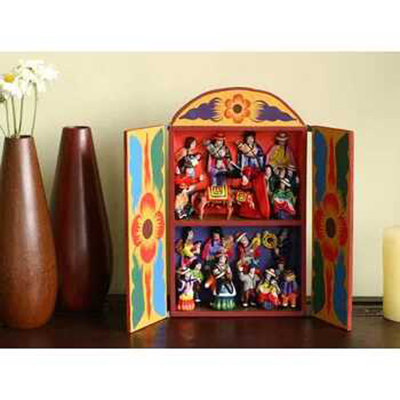 Figurine retablo en bois folk art Barhamsville