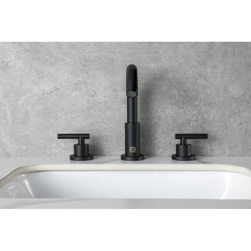 Leah 2-handle Bathroom Faucet, Matte Black