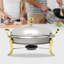 13.4" Round Chafing Dish Buffet 2.5L Catering Chafers with Fuel Holder