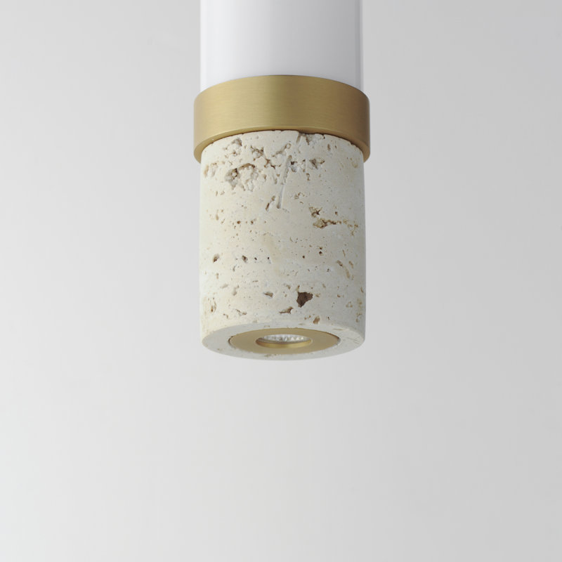 Luminaire suspendu cylindrique DEL 2 lumières Delna
