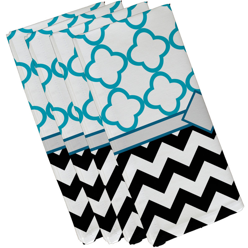 Ensemble de serviettes 4 pièces, L 18 po x L 18 po, Noir