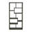 Rectangular 10-Shelf Bookcase In Weathered Grey