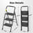 Folding 3 Step Ladder, 3 Step Stool for Adults, 3 Step Ladder Step Stool with Cushioned Handle, Wide Pedal, 330Lbs Load Heavy Duty-1588066463
