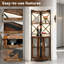 Wine Bottle & Glass Rack Black,Brown