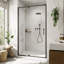 Porte de douche pivotante semi-sans cadre avec verre trempé 1/4 "-126047582-109000351
