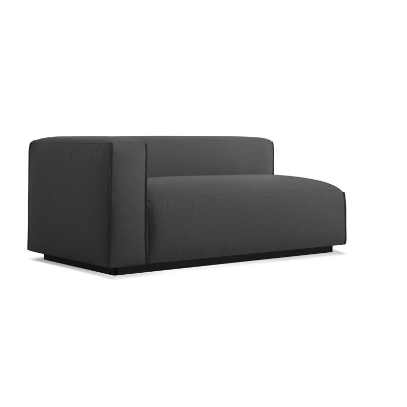 Cleon Chaise Lounge, Tait Charcoal, Left Hand Facing