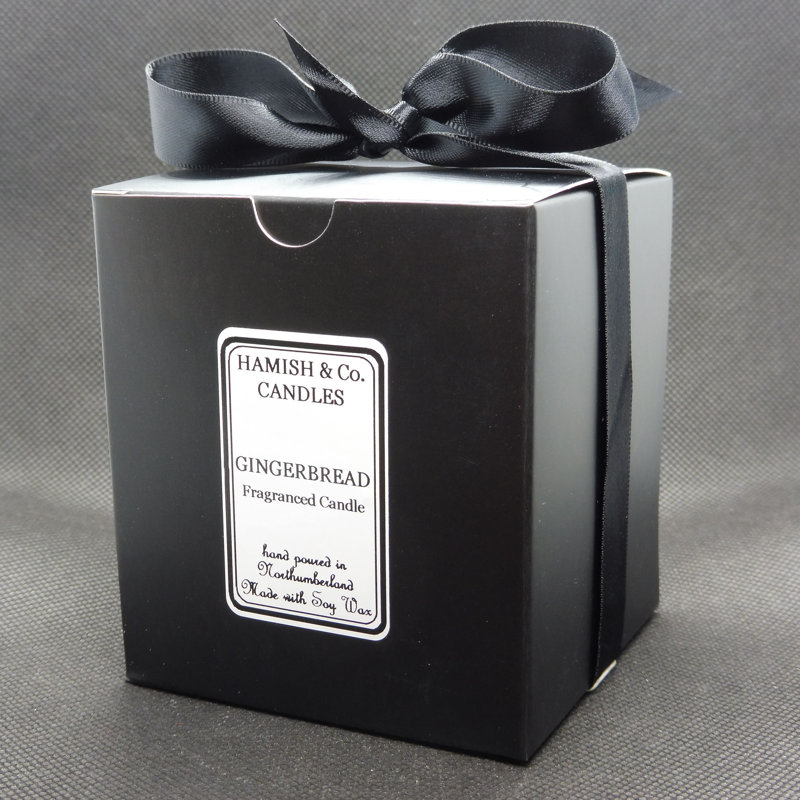 Gingerbread Scented Jar Candle with Glass Holder