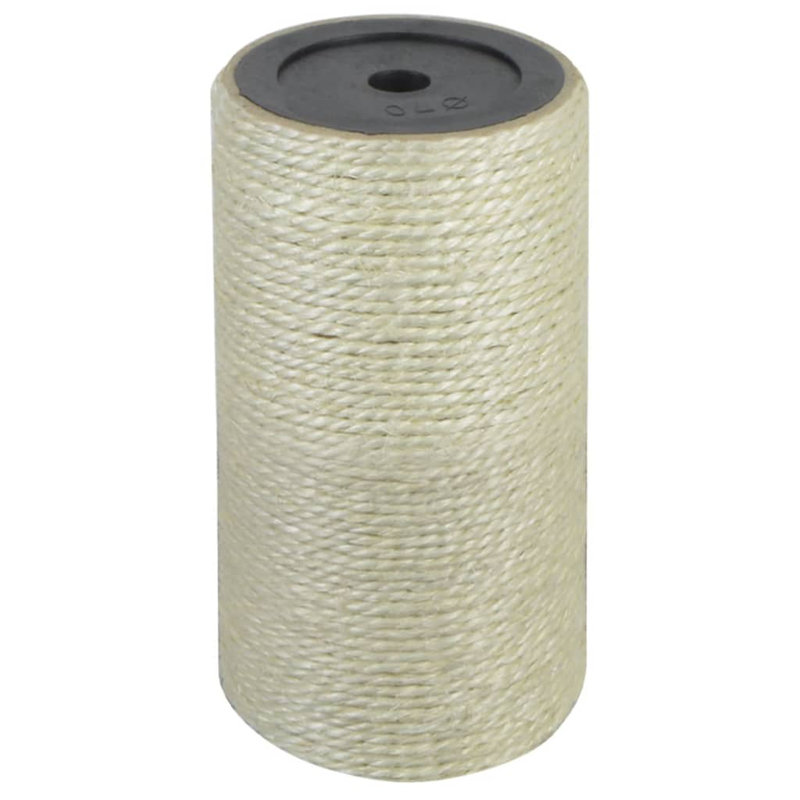  Poteau à griffer pour chat en sisal naturel beige, panneau de particules, H 5,9 po x l 3,1 po x P 3,1 po