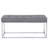 Aveline Chrome Upholstered Bench