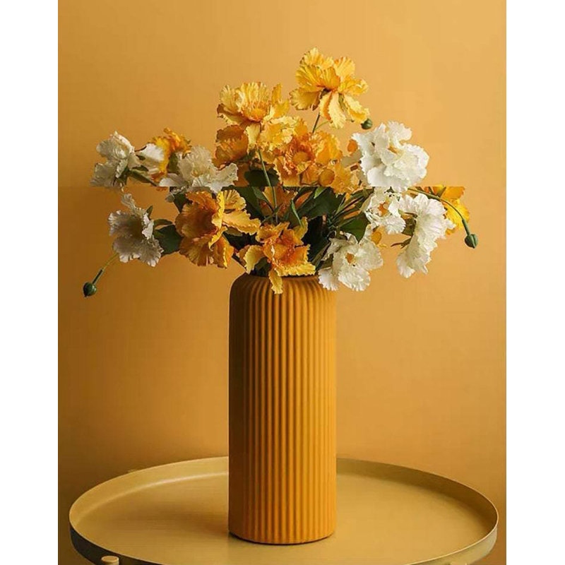 Vase de table intérieur / extérieur Munich, Jaune, H 10,2 po x l 4 po x P 4 po