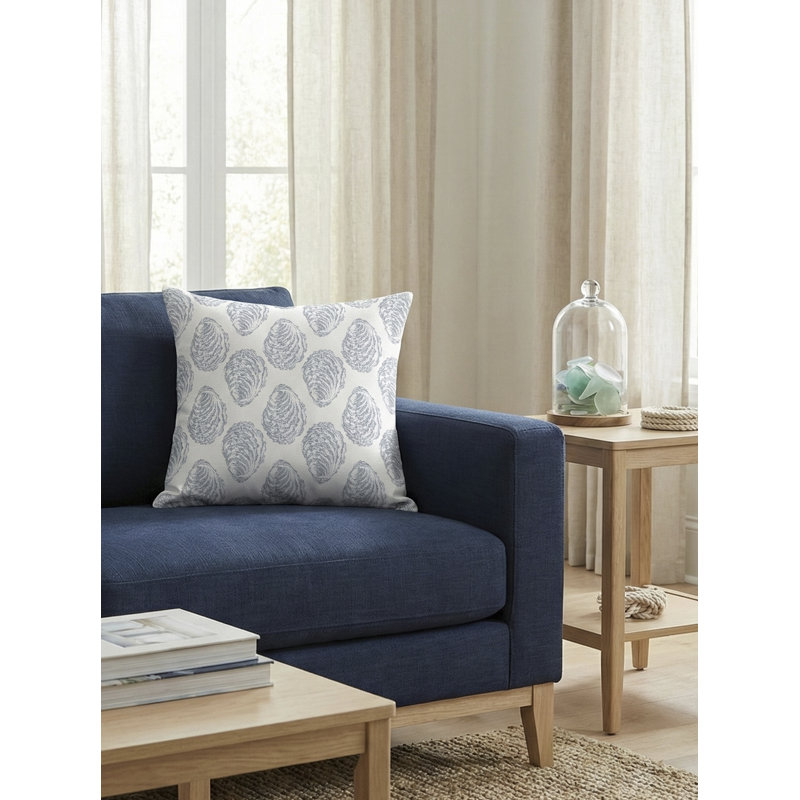 Printed Pillows Linen Geometric Accent Pillow, Gray, Square 20", Pillow Cover Only - No Insert