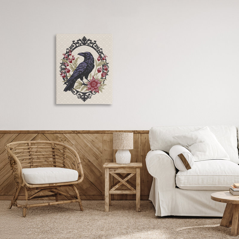 «Never More Ornate Raven Canvas», conception par Radhika Modi, H 20 po x l 16 po