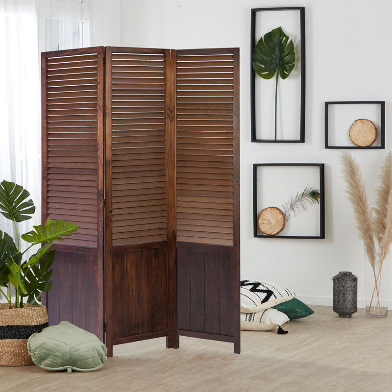 Room Divider Aaliyah Room Divider Wood With 3 Panels