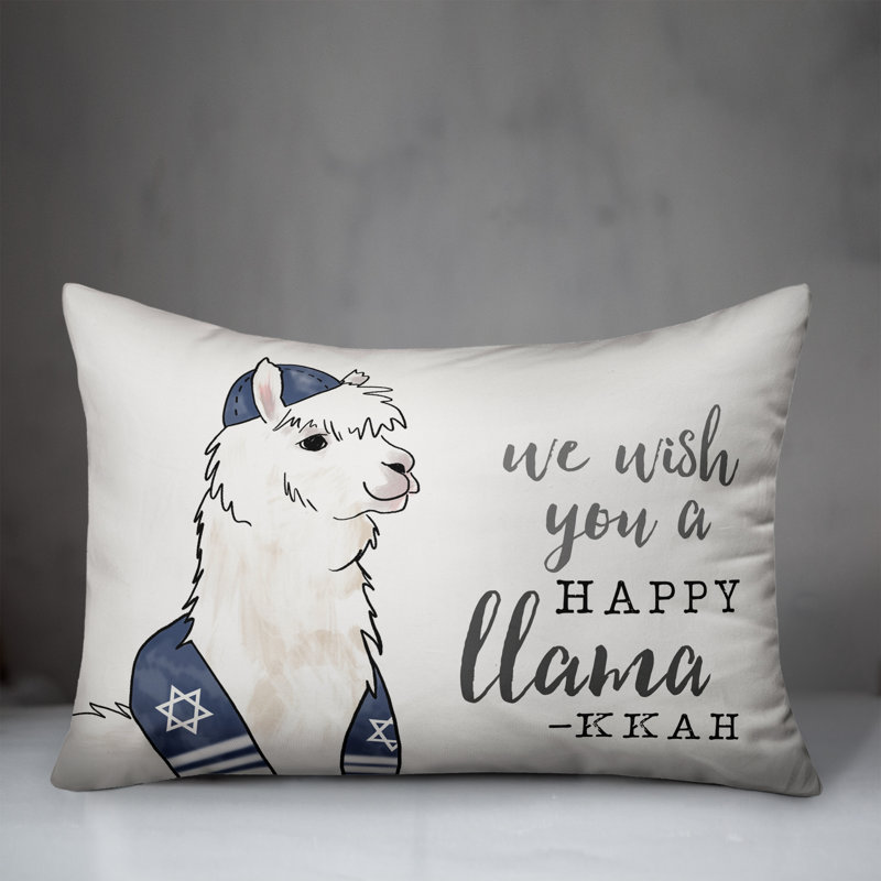 Housse de coussin lombaire llama-kkah happy 