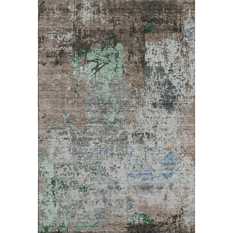 Premium Machine Washable Mayfield AMF1911 Abstract Rug, Rectangle 5' x 7'6"