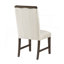 Table de salle à manger moderne avec finition brun et table d'appoint extensible avec chaises d'appoint beige-1349539418