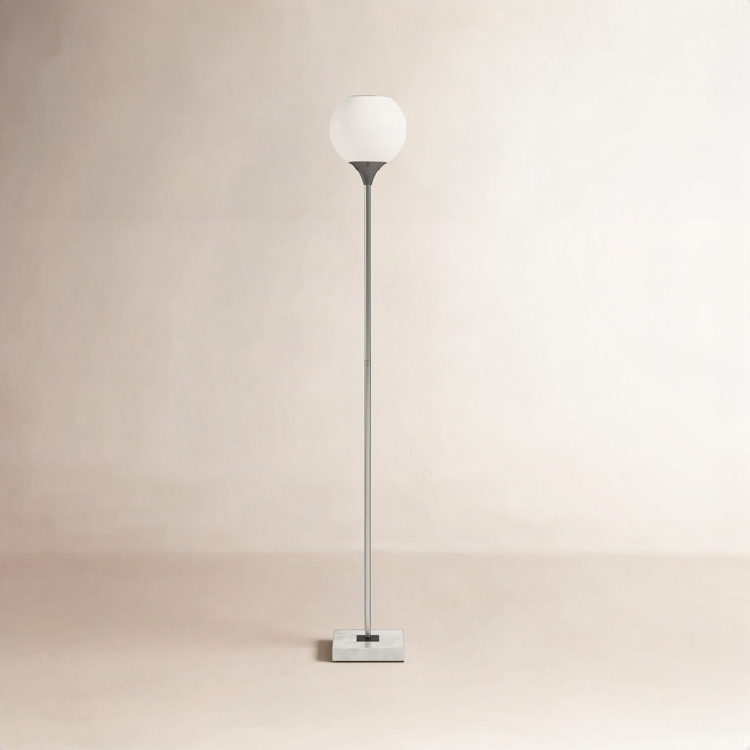 Reed 71 " Floor Lamp, Brushed Steel