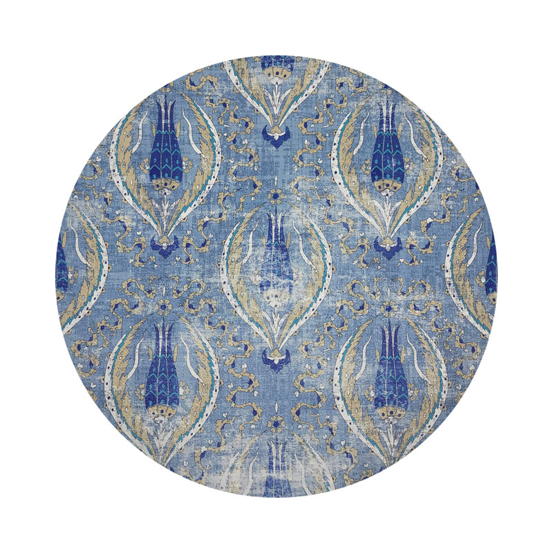 Jewel White Vegan Leather Round Coasters, Classic