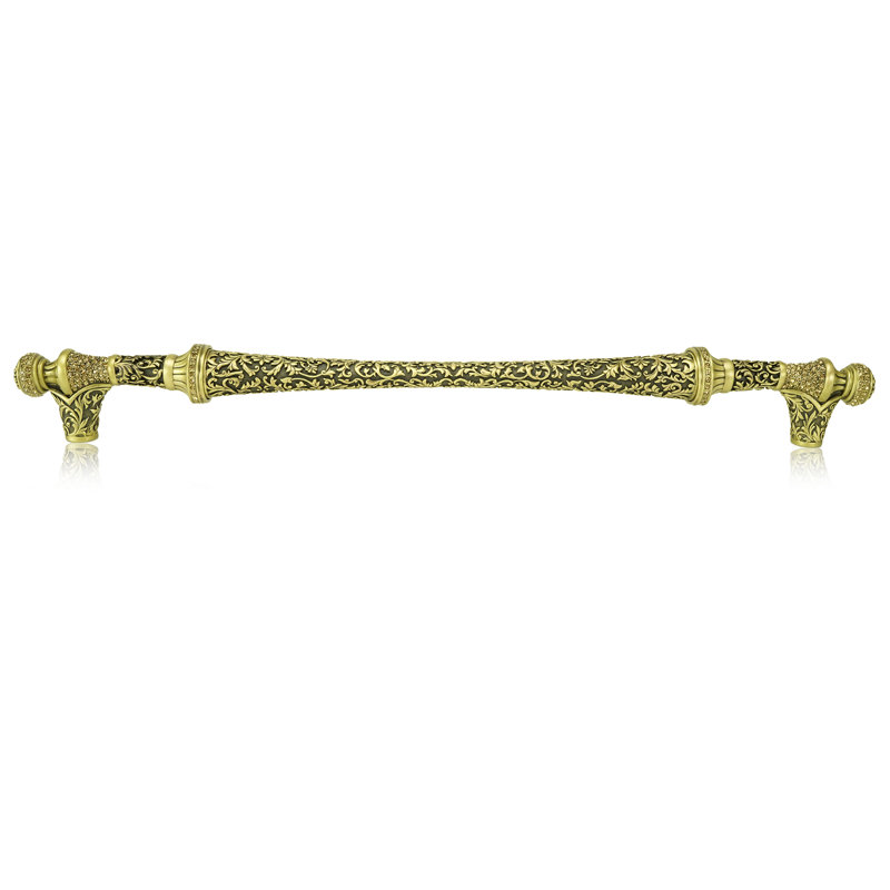 GLENDALE COURT APPLIANCE PULL; LT. COLORADO CRYSTAL FLORENTINE, 16", Light Gold