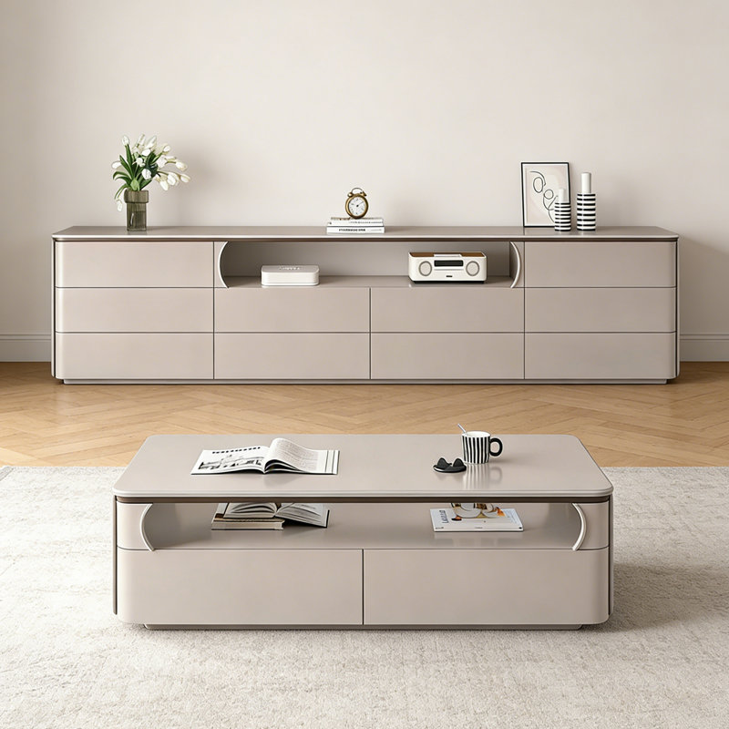 Ensemble de tables basses 2 pièces Mccormick, Gris, Gris