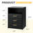  Led Nightstand With Wireless Charging, Smart Bedside Table With Drawers & Usb & Type-c Charging Ports-1481197586