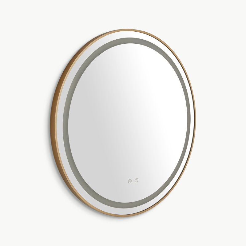 Miroir rond Alder, Bronze brossé