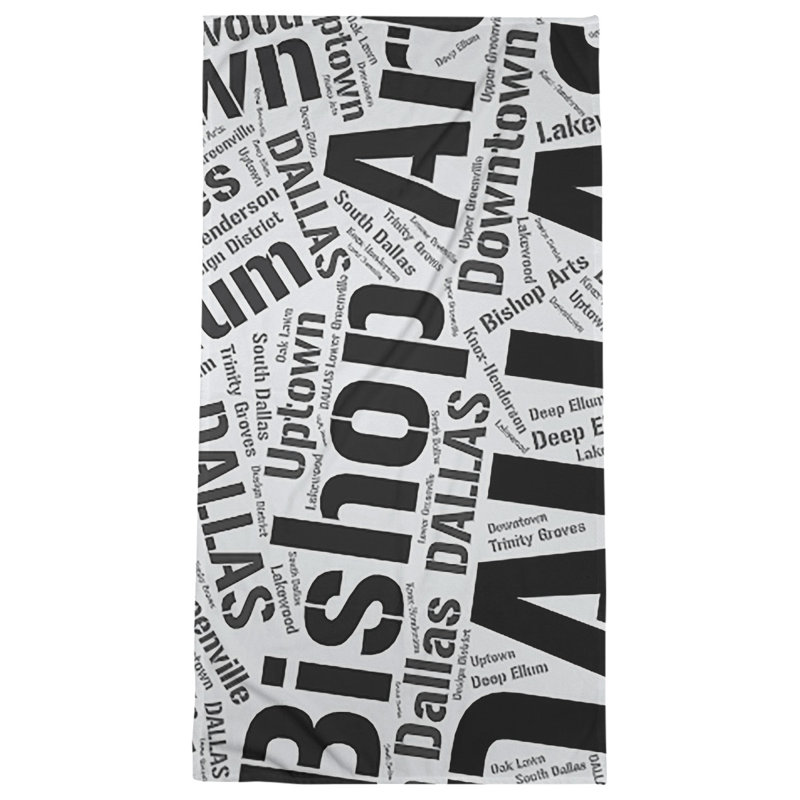 Bath Towel, Black, Microfiber, Dallas
