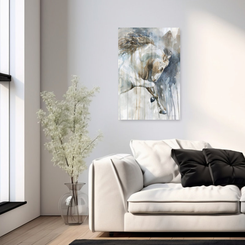«Room to Run Abstract Contemporary Horse», reproduction d'art murale, 36" H x 24" W