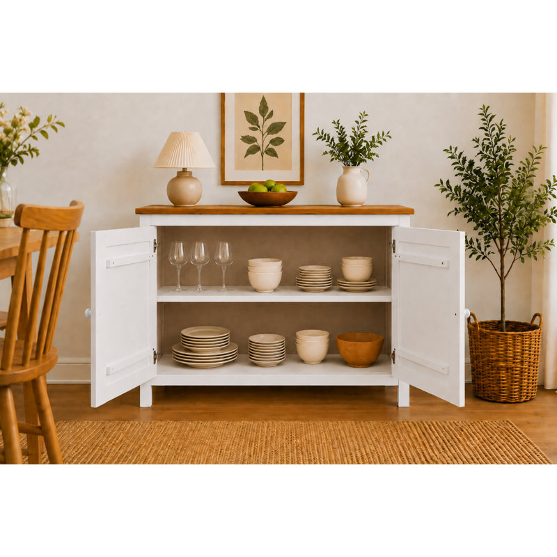 Buffet et buffet en bois de 43,89 po de largeur Antwane - Rehaussez votre maison avec charme et rangement polyvalent