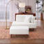 Chaise longue et tabouret rembourrés Mashawna-1772130835