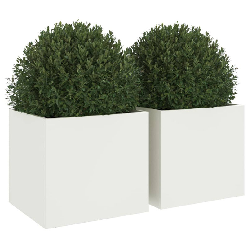 Planter Steel, Black, 39cm H x 42cm W x 40cm D, 2