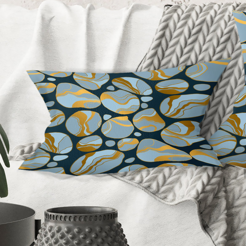 Coussin Golden Marble Design IV - Mid-Century