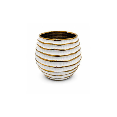 Vase en céramique à rainures Miley