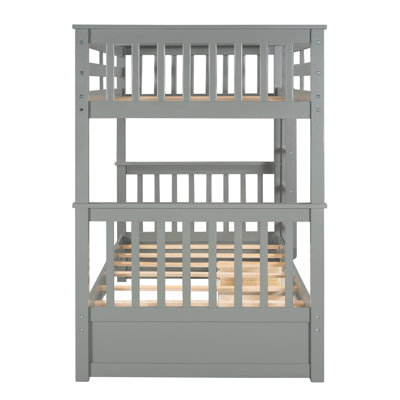 Gray Twintwin Bunk Bed With And Storage - Safe & Long-term Investment
