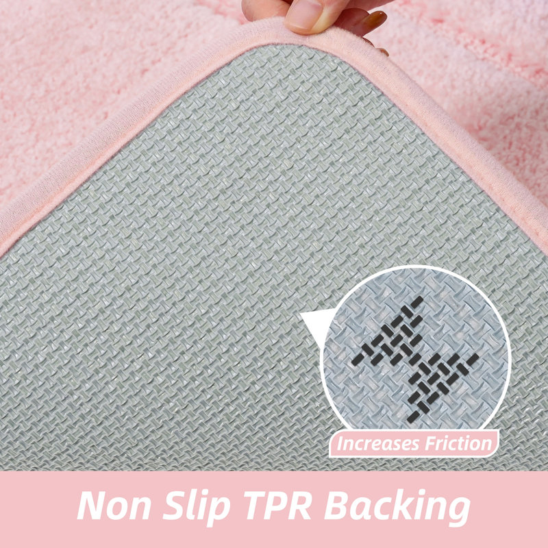 Tapis de salle de bain, tapis de bain absorbant très doux, envers en TPR à séchage rapide, tapis de bain lavables à la machine pour plancher de salle de bain, baignoire et douche, accessoires de décoration intérieure