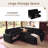 Brunella L-shaped Corner Sectional Sofa Bed with Pull-Out Bed-114985680