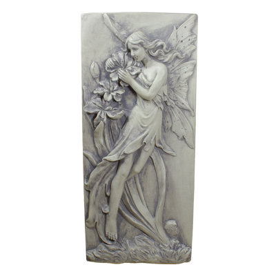 Plaque murale 31 "fée grise avec fleurs de lys