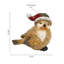 Oiseau en polyrésine avec bonnet de père Noël 14,6 cm (5,75 po) - Paquet de 2