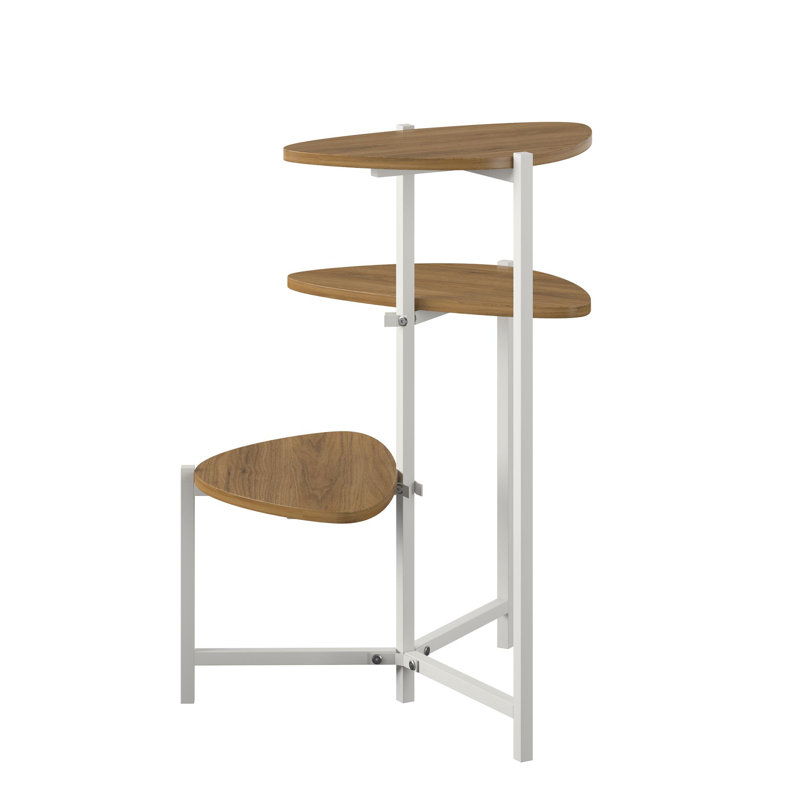 Ian Plant Stand - Set of 3, Walnut/White