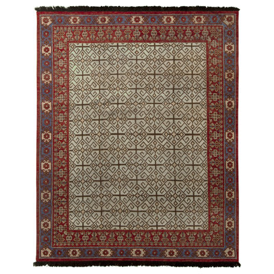 Burano Hand Knotted Wool Geometric Area Rug