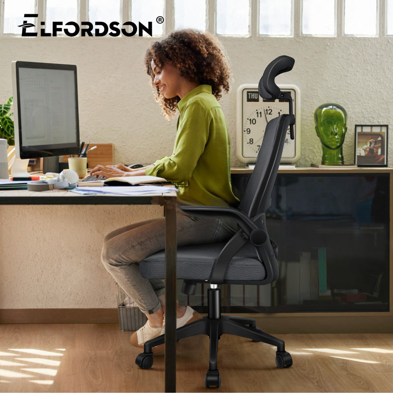 Mesh Desk Chair, Dark Grey, Dark Grey