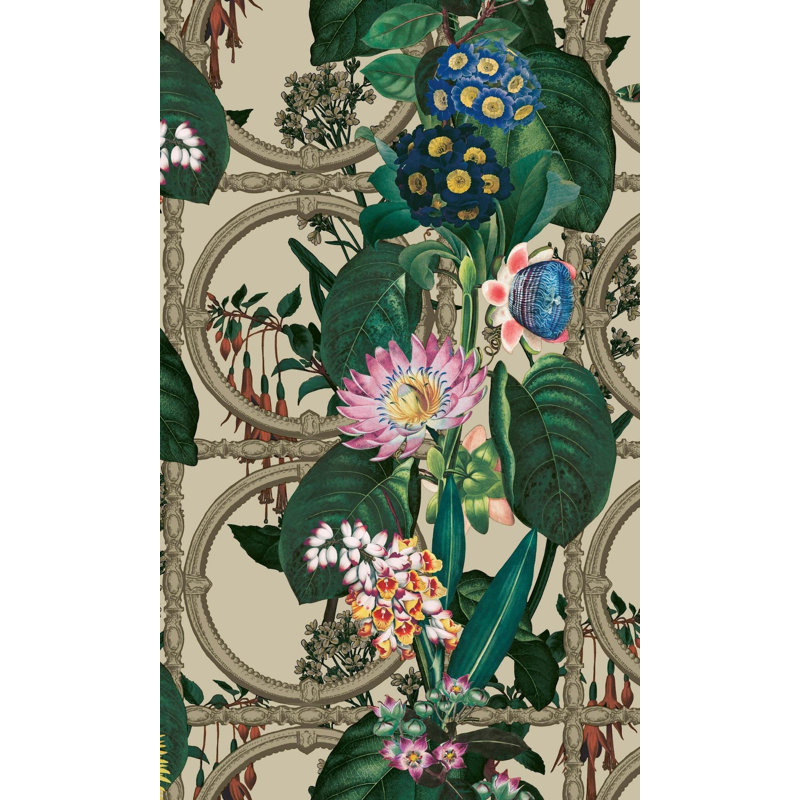 33' L x 21" W Textured Wallpaper Roll, Beige