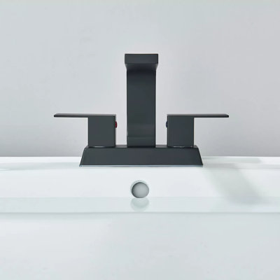 2-handle Bathroom Faucet with Drain Assembly