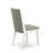 6 Piece Dining Set Contains a Rectangle Dining Room Table with V-Legs and 4 Shitake Linen Fabric Parson Chairs with a Bench, Wire Brushed Linen White