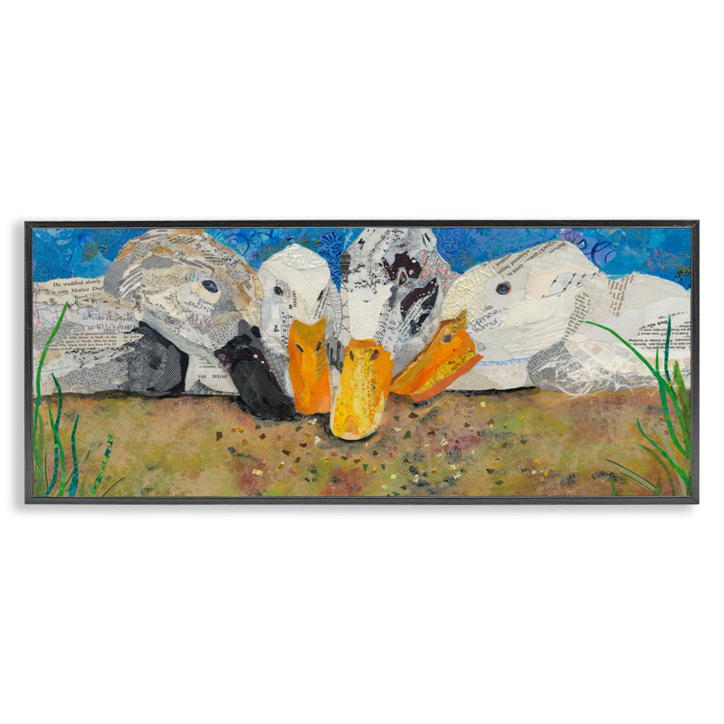«Just Ducky», estampe numérique par violet de Davenport, Giclée encadrée noir minuit, H 10 po x l 24 po