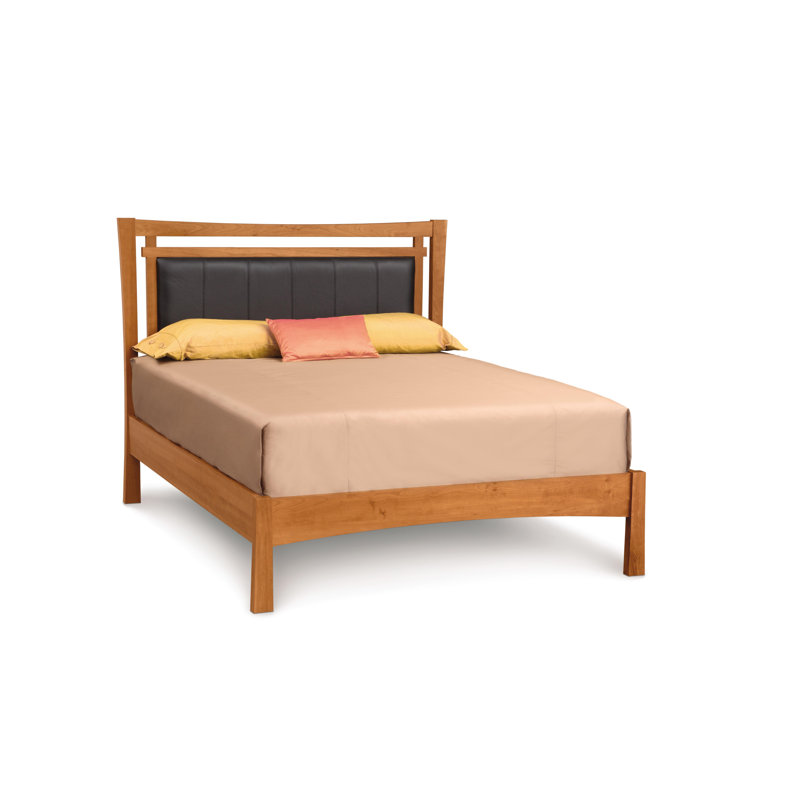 Monterey Upholstered Bed, Queen, Ebony, Autumn Cherry