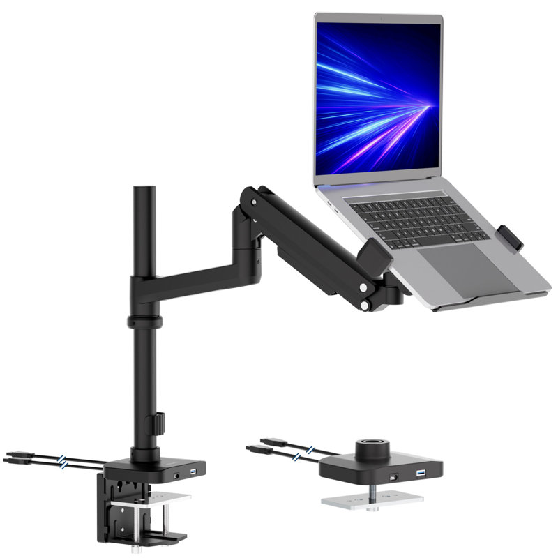 Mount-It! Laptop Mount with Pole and Gas Spring Arm